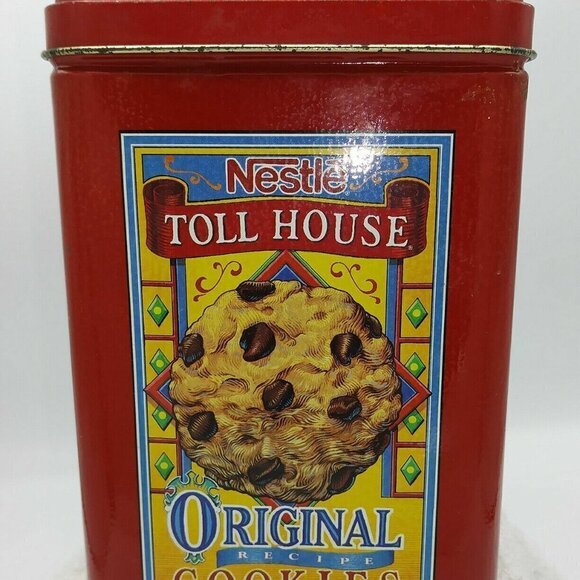 Vintage Nestle Tollhouse Cookies Tin with Ritz Crackers Cover Unique Collectible - Picture 1 of 7